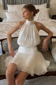 Robe mini Helen dos nu scintillante