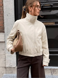 Helena Cropped Bomber Jacket