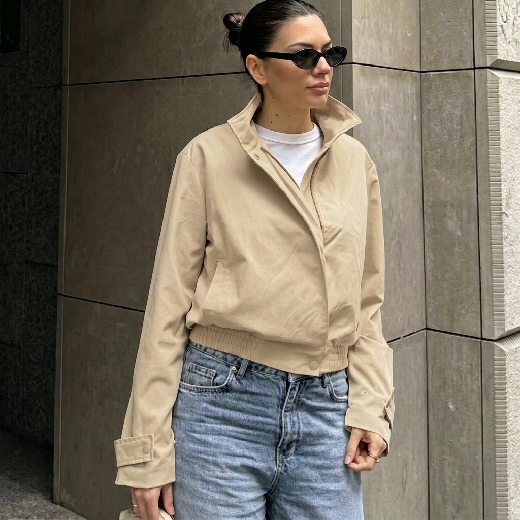 ZEYA - Helena Cropped Bomber Jacket