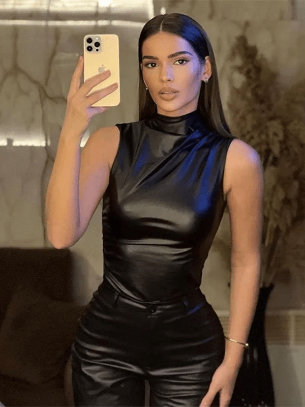 ZEYA - Hetty Faux Leather Tank Top