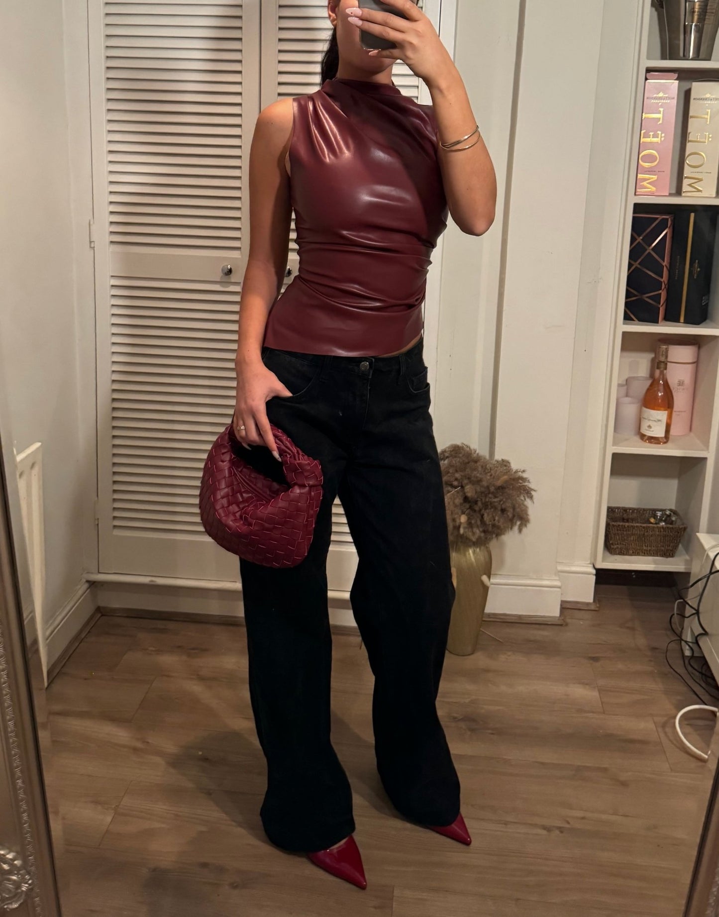 ZEYA - Hetty Faux Leather Tank Top