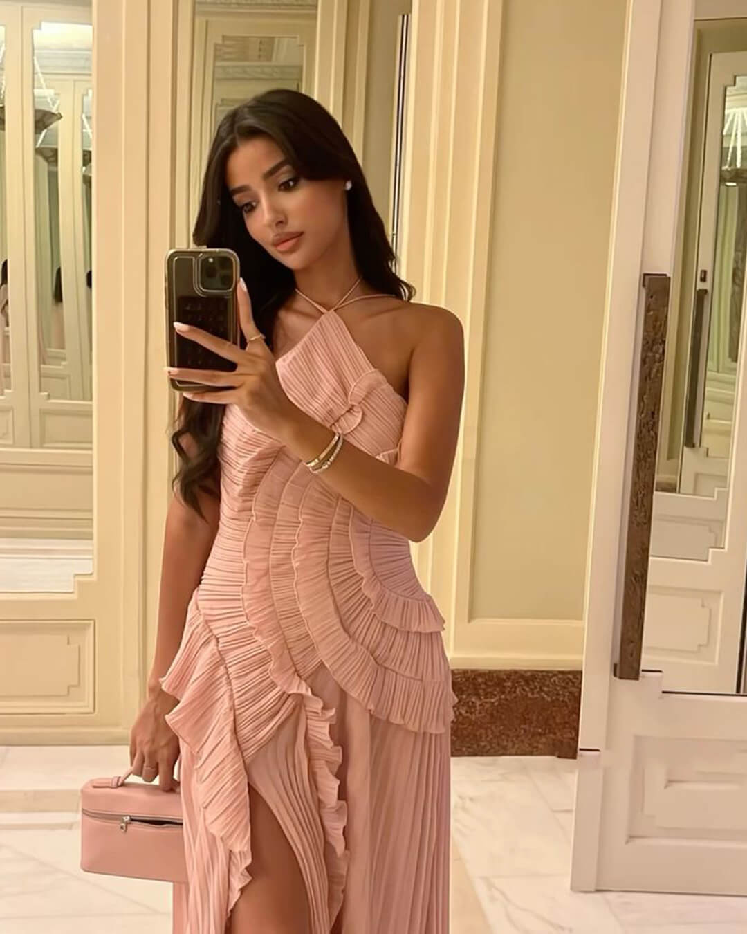 ZEYA - Hiraya Halter Strap Ruffled Tule Dress