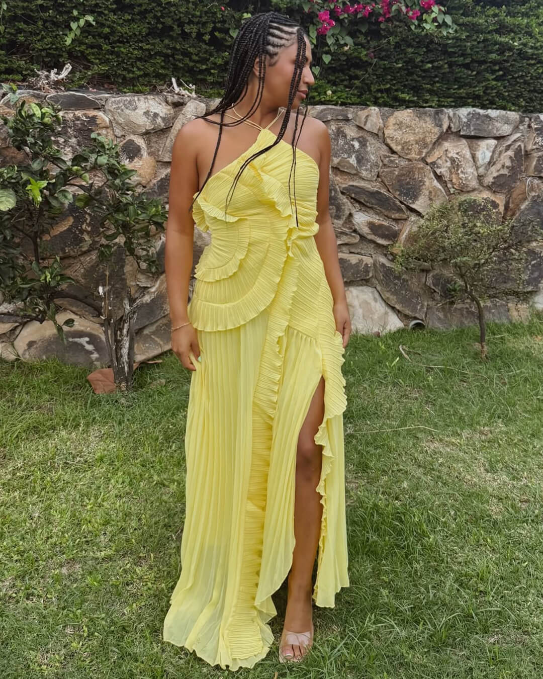 ZEYA - Hiraya Halter Strap Ruffled Tule Dress