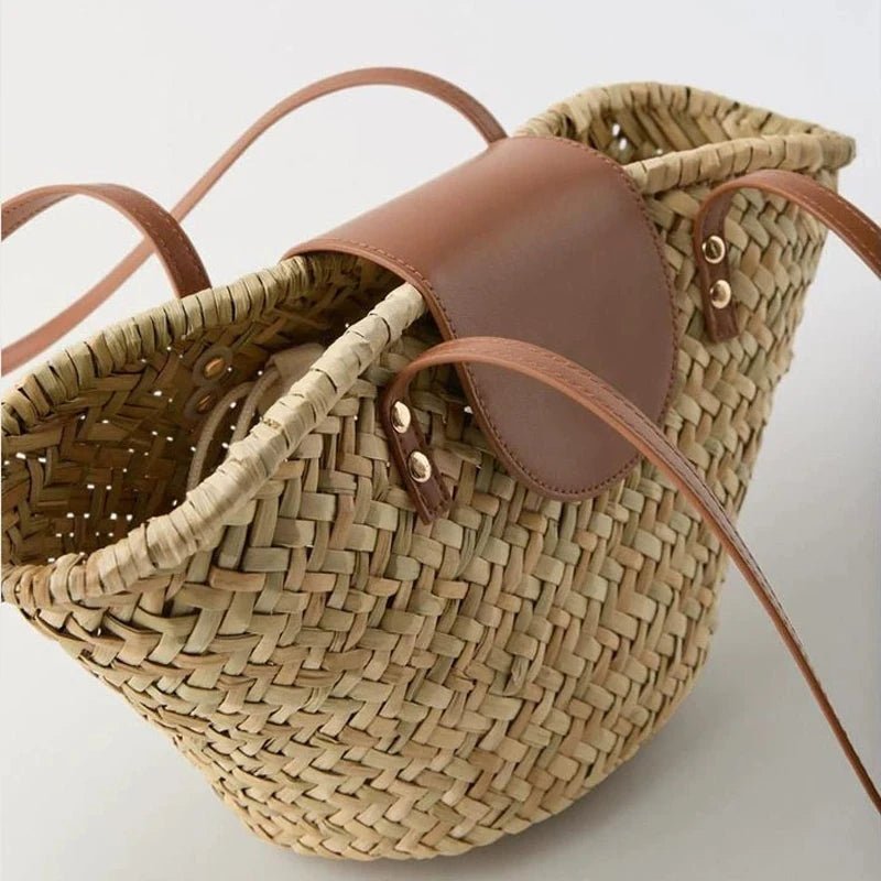 ZEYA - Ingela Woven Rattan Shoulder Bag