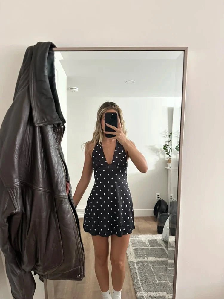 ZEYA - Isabel Backless Polka Dot Mini Dress