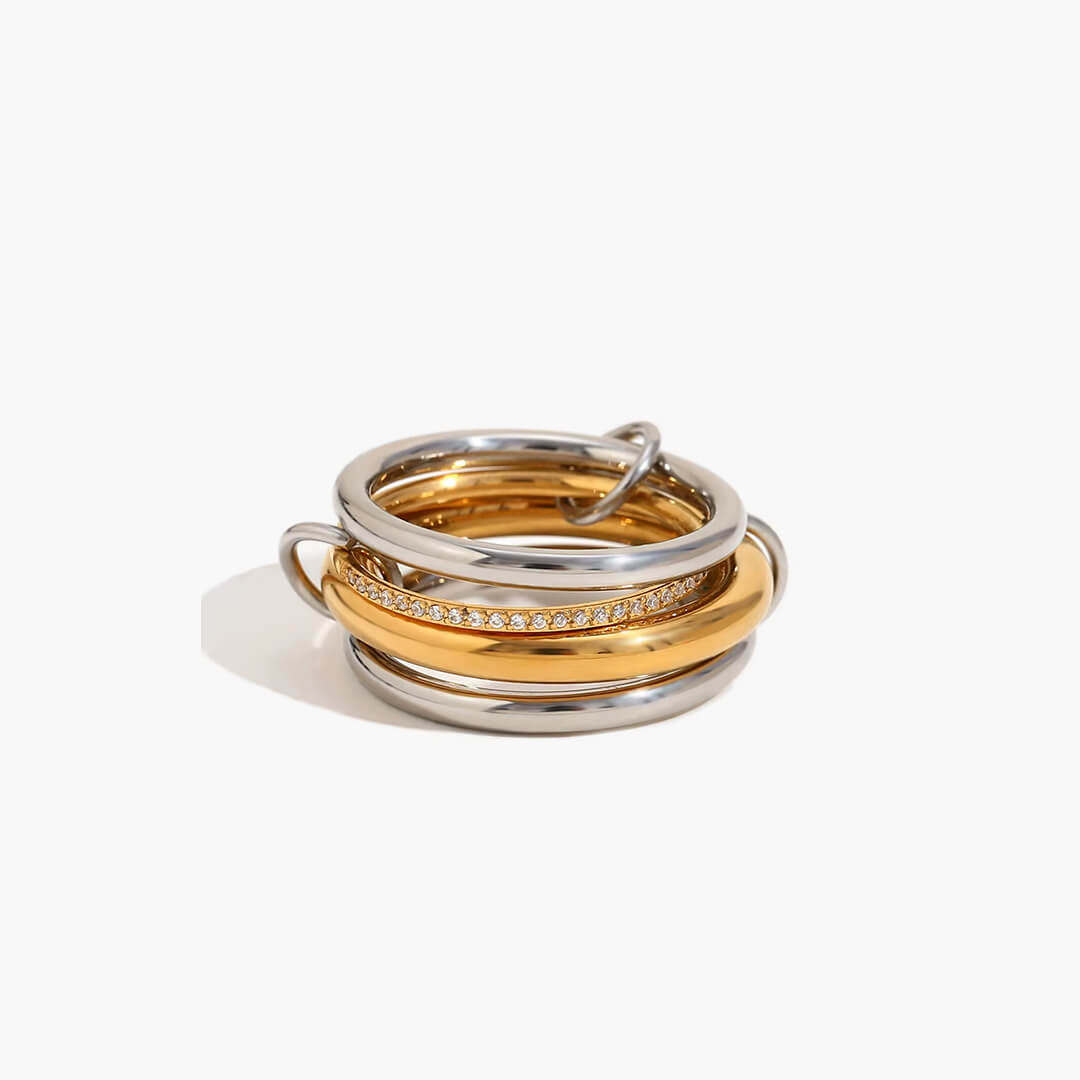 ZEYA - Ivana Minimalist Four Stacked Ring