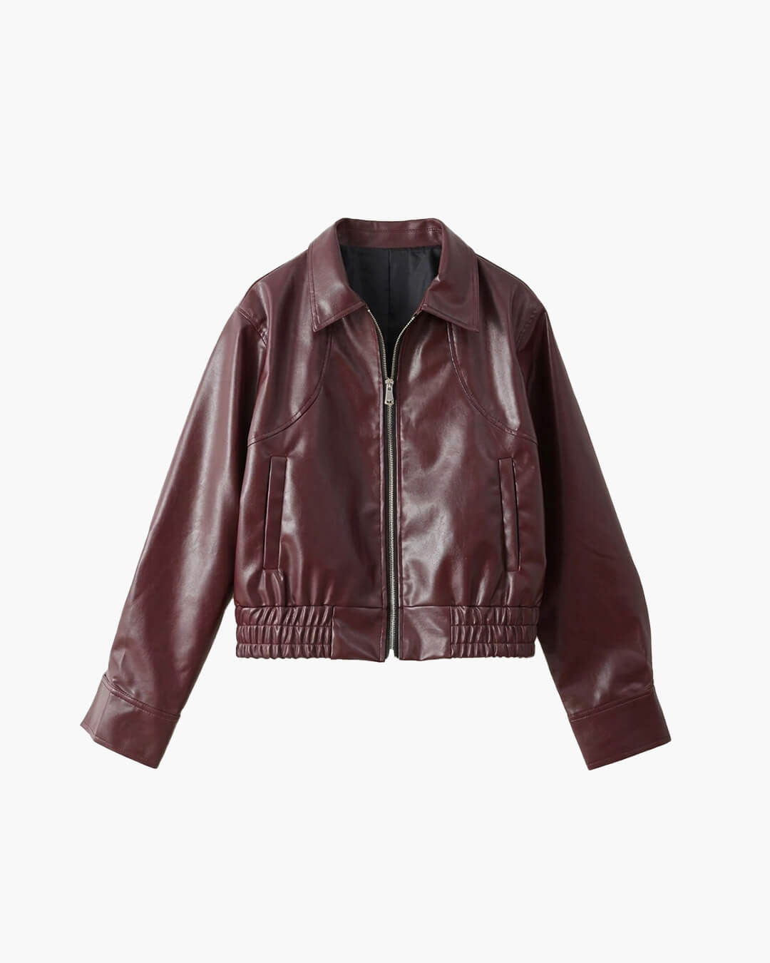 ZEYA - Jade Faux Leather Lapel Jacket