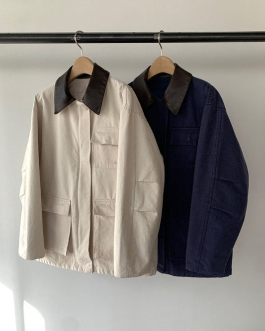 ZEYA - Jane Contrast Collar Utility Jacket