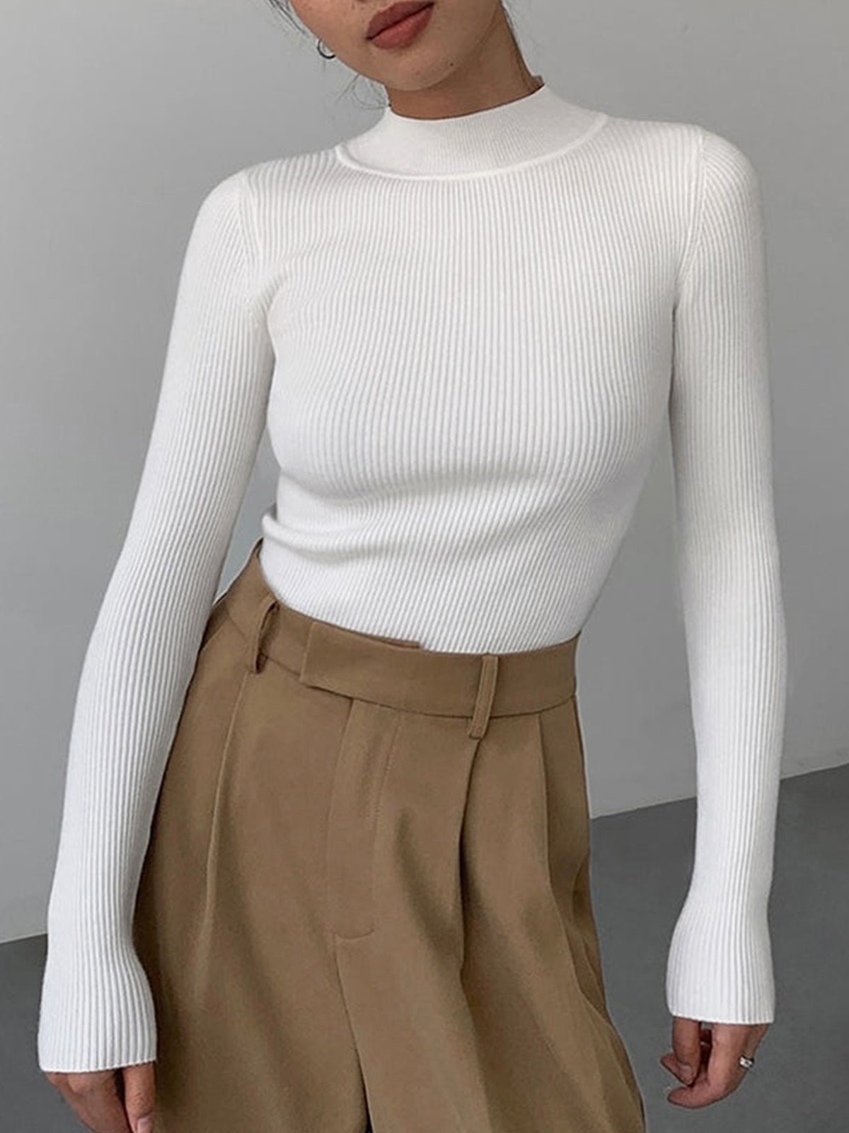 ZEYA - Janna Rib Knit Long Sleeve Shirt