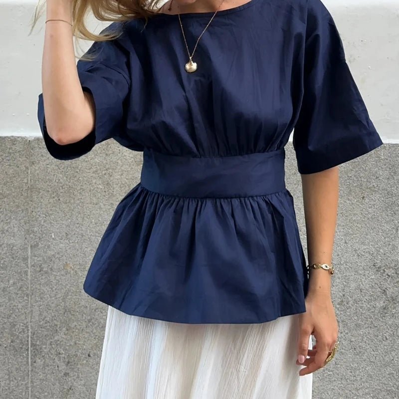 ZEYA - Jasmin Ruffled Backless Blouse