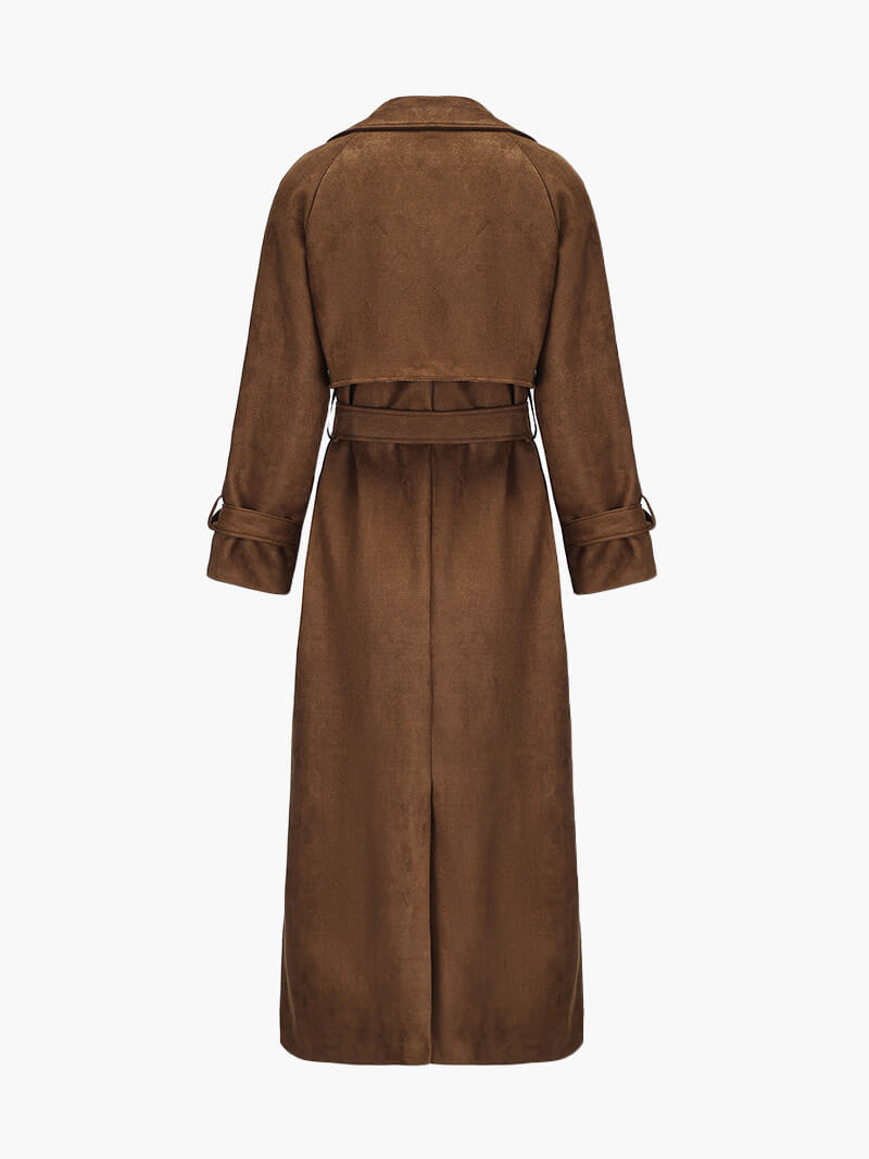 ZEYA - Jenna Faux Suede Trenchcoat