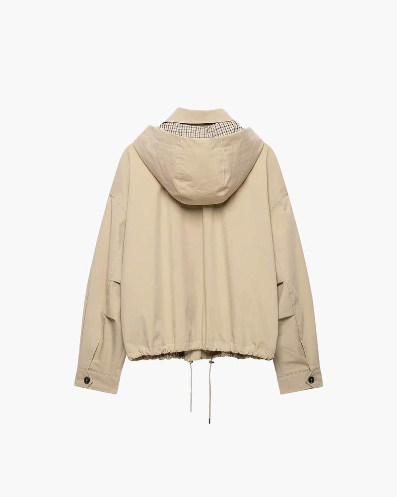 ZEYA - Jenny Drawstring Hooded Zip Jacket