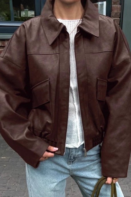 ZEYA - Jenny Vintage Faux Leather Jacket