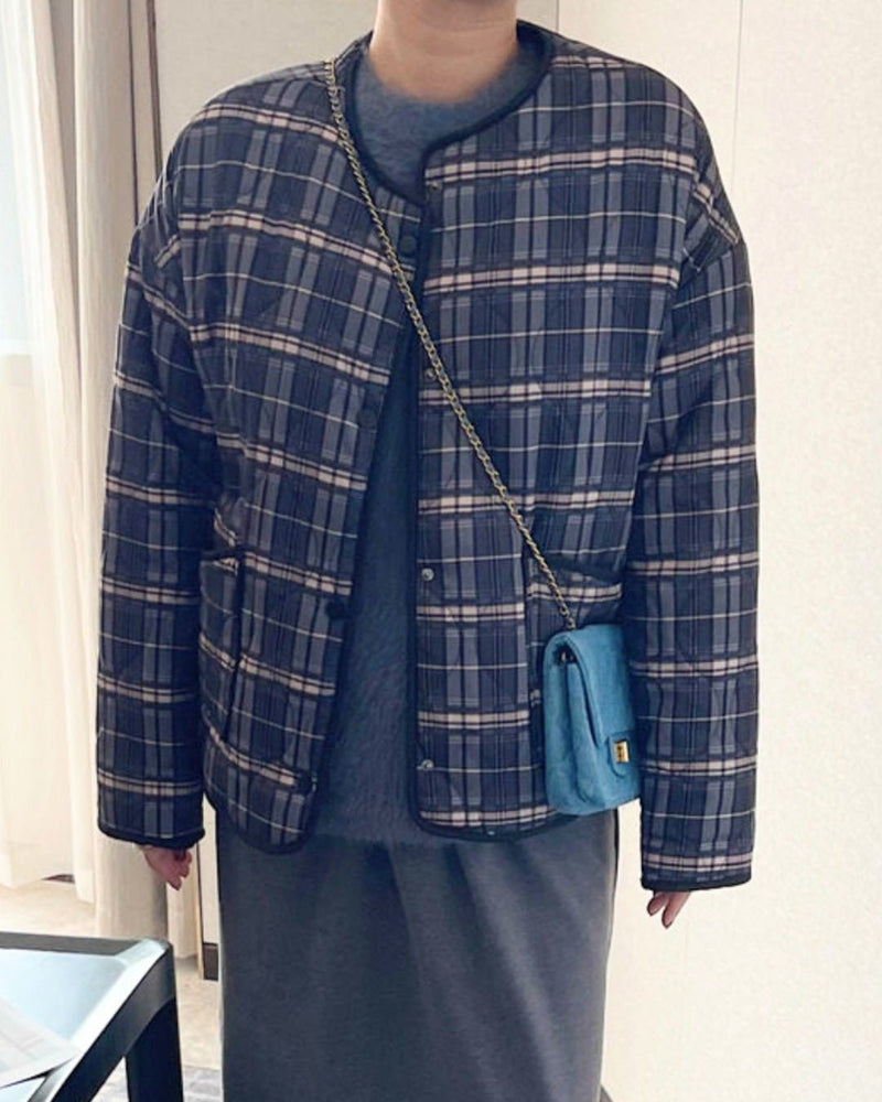 ZEYA - Jessica Plaid Padded Jacket