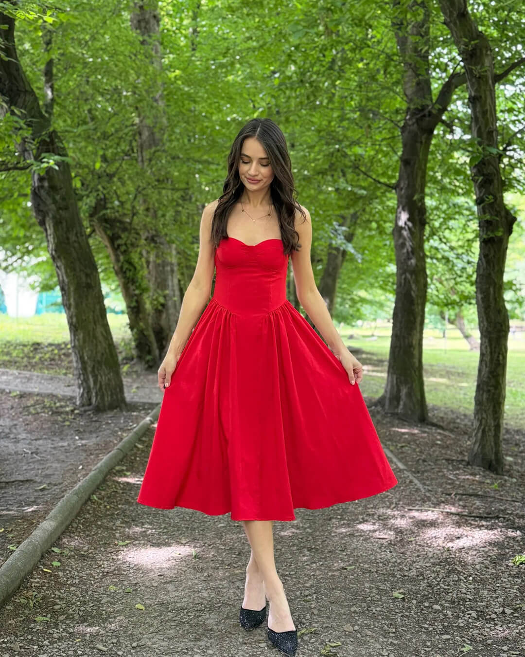 ZEYA - Jessica Sleeveless Strap Midi Dress