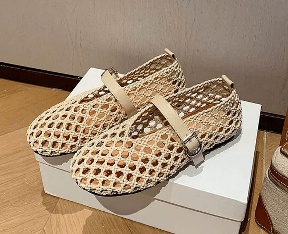 ZEYA - Jessica Woven Hollow Flat Sandals