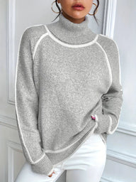 Jovie Contrasting Turtleneck Sweater