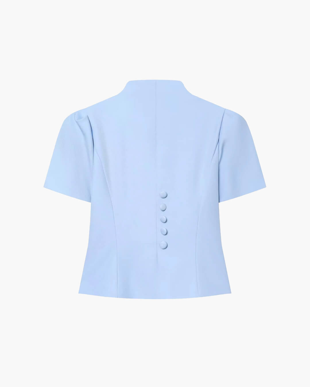 Leah Button Front Stand Collar Top
