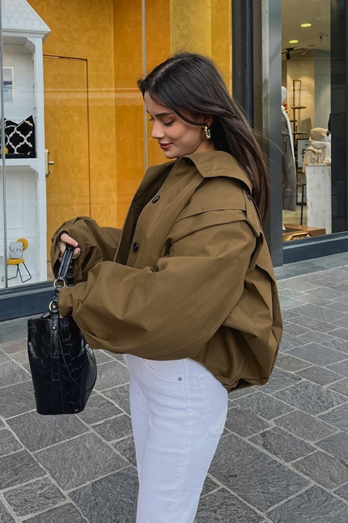 ZEYA - Julia Cropped Pleated Utility Jacket