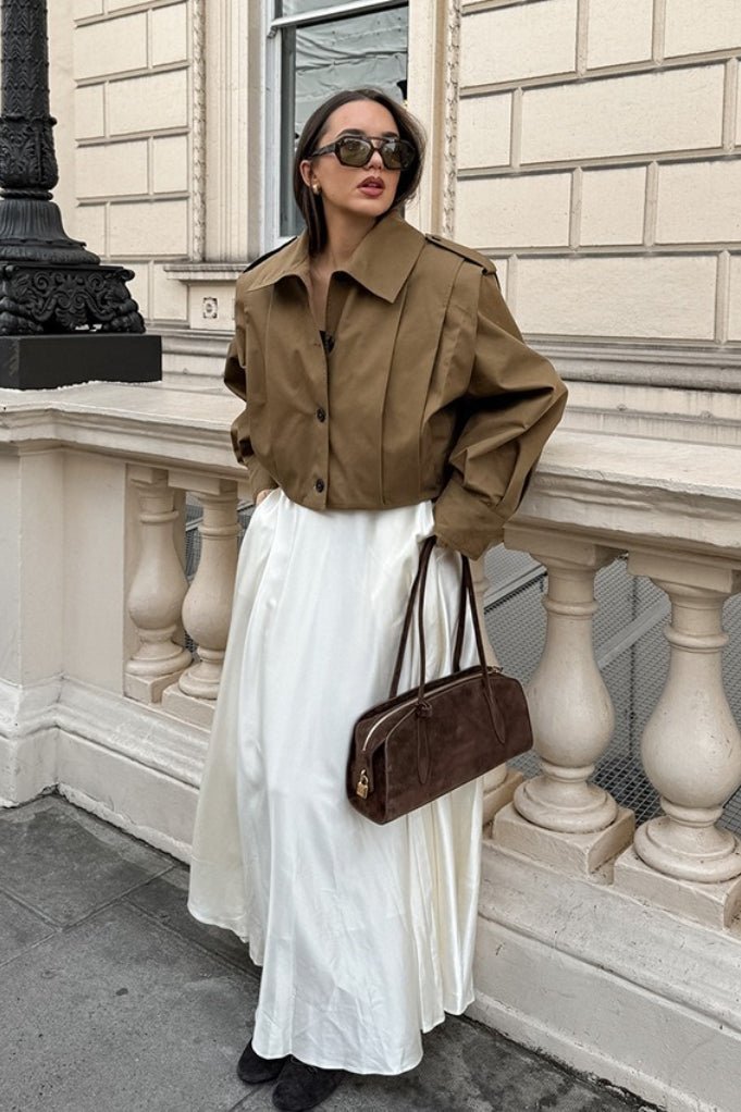 ZEYA - Julia Cropped Pleated Utility Jacket