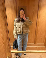 Juliana Cropped Trench Jacket
