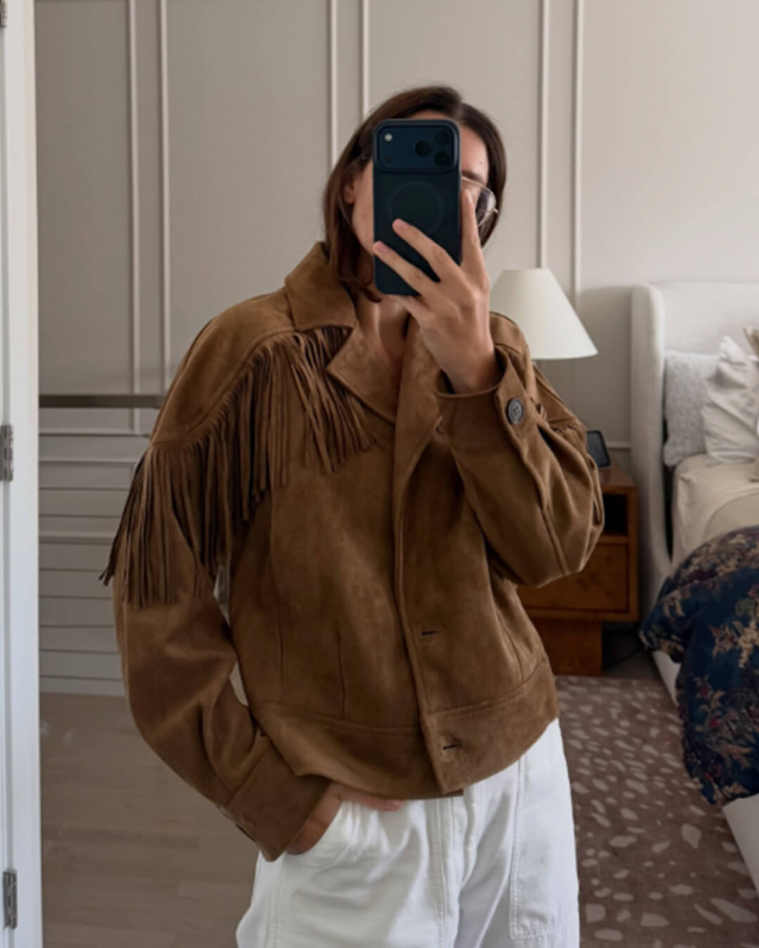 ZEYA - Julie Faux Suede Fringe Western Jacket