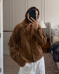 Julie Faux Suede Fringe Western Jacket
