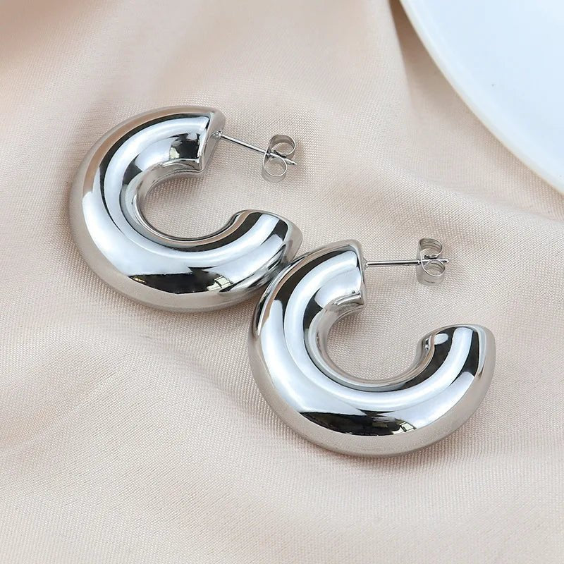 ZEYA - Kallie Gold Chunky Hoop Earrings