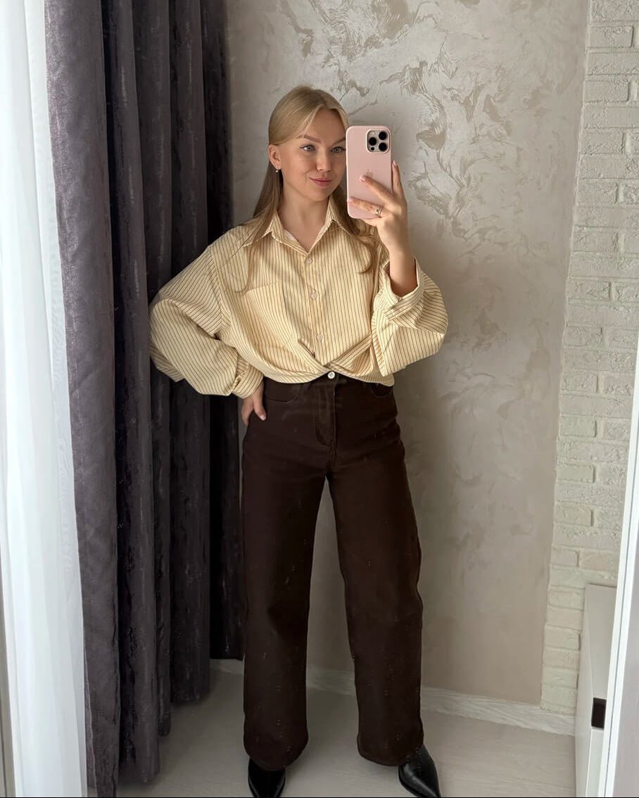 ZEYA - Kathy Bat Sleeve Striped Shirts