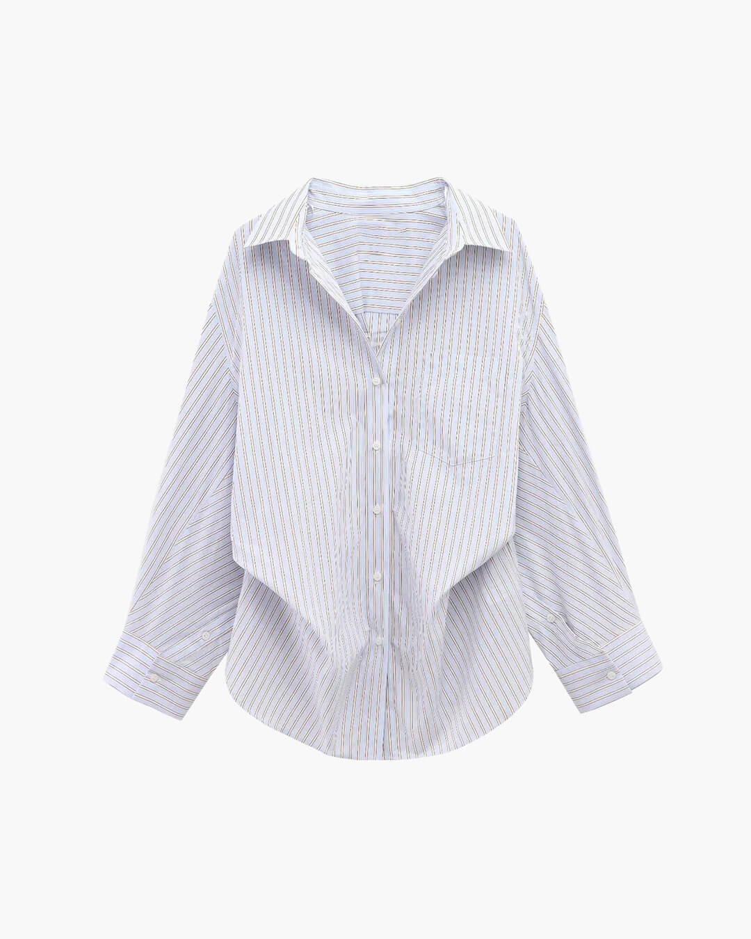 ZEYA - Kathy Bat Sleeve Striped Shirts