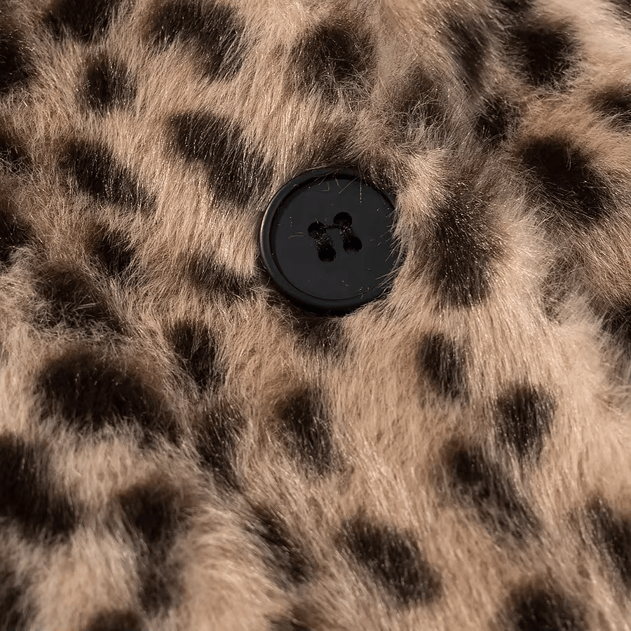 ZEYA - Katie Leopard Faux Fur Cropped Jacket