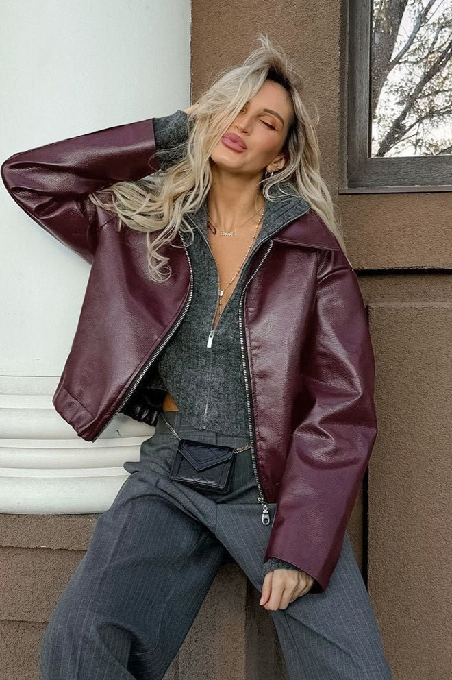 ZEYA - Katie Matte Moto Faux Leather Jacket