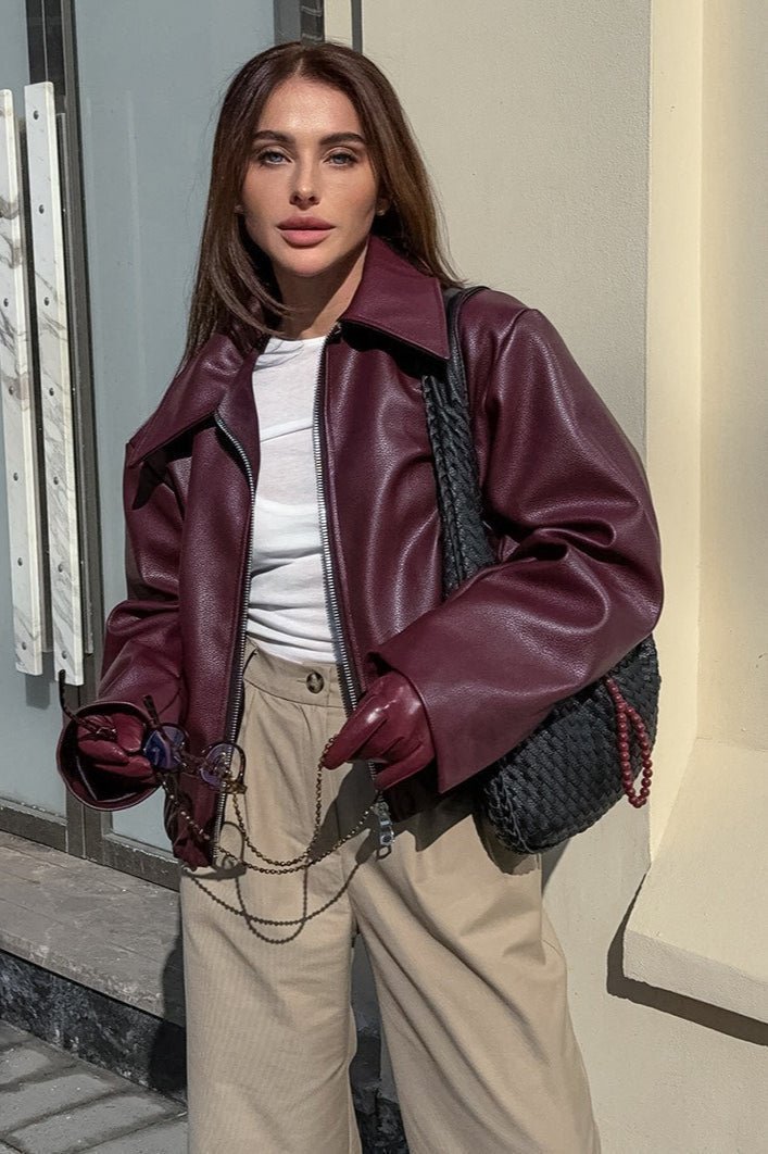 ZEYA - Katie Matte Moto Faux Leather Jacket