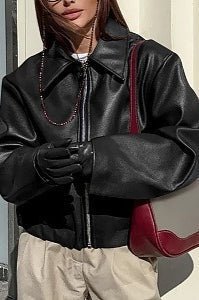ZEYA - Katie Matte Moto Faux Leather Jacket