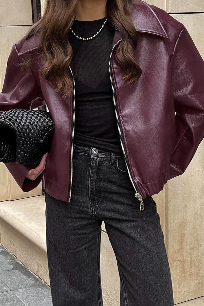 ZEYA - Katie Matte Moto Faux Leather Jacket