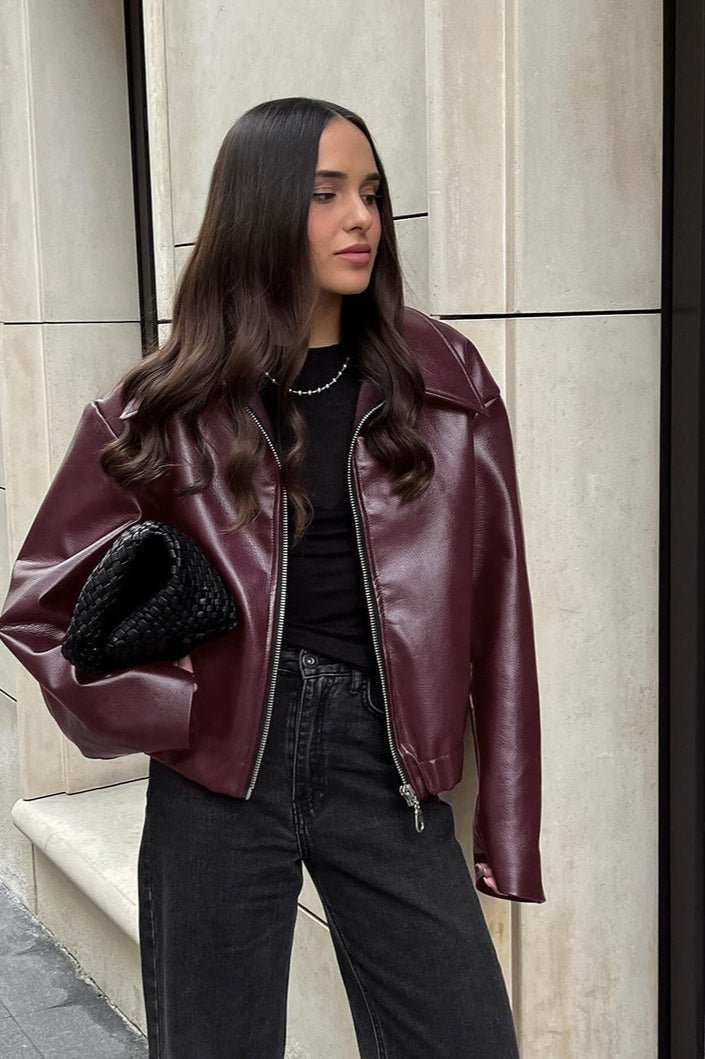ZEYA - Katie Matte Moto Faux Leather Jacket