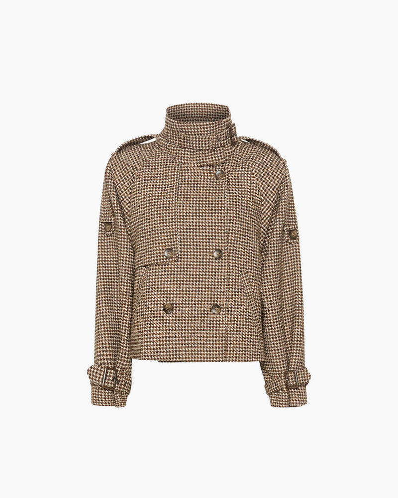 ZEYA - Katrina Checked Wool Coat