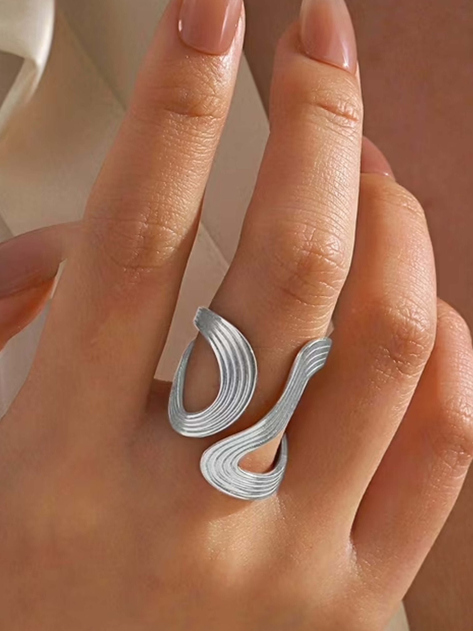 ZEYA - Kendra Asymmetrical Wave Ring