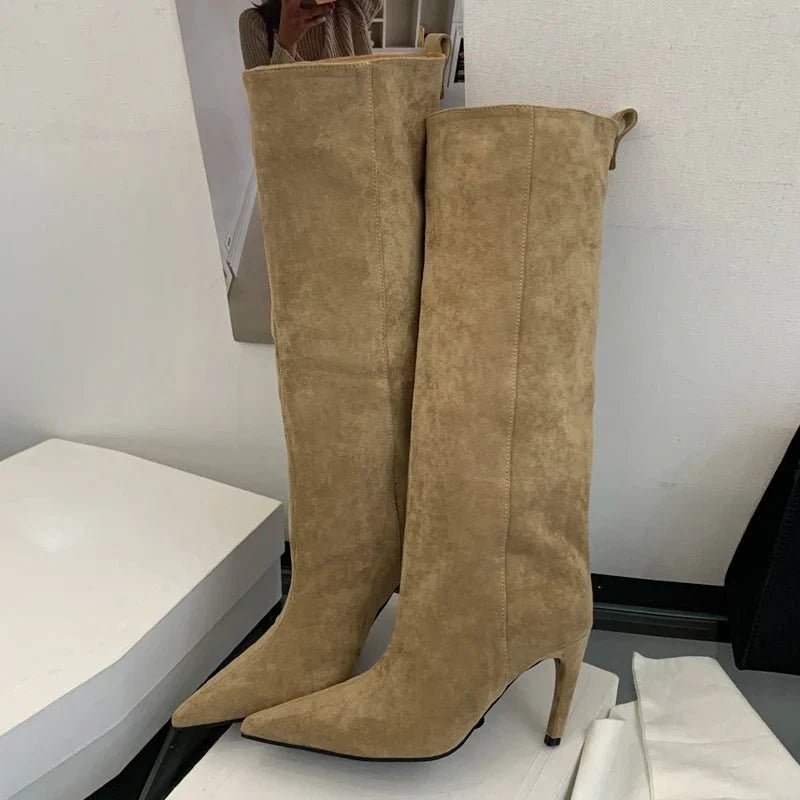 ZEYA - Kendra Suede Knee High Boots