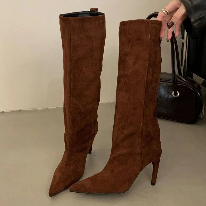 ZEYA - Kendra Suede Knee High Boots