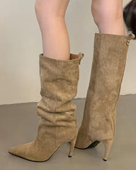 Bottes hautes en suédine Kendra