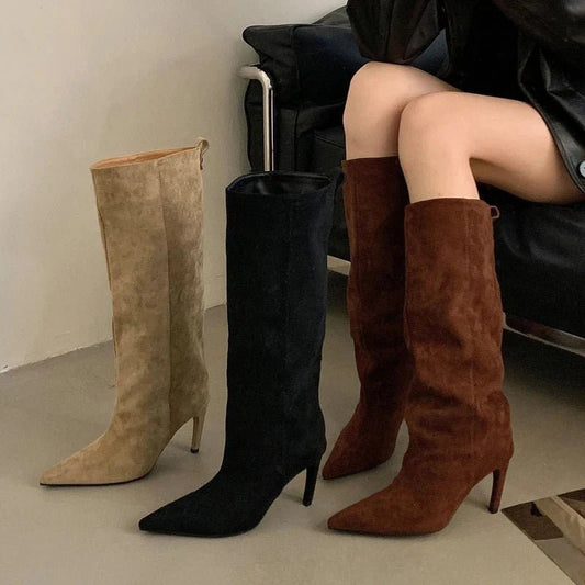 ZEYA - Kendra Suede Knee High Boots