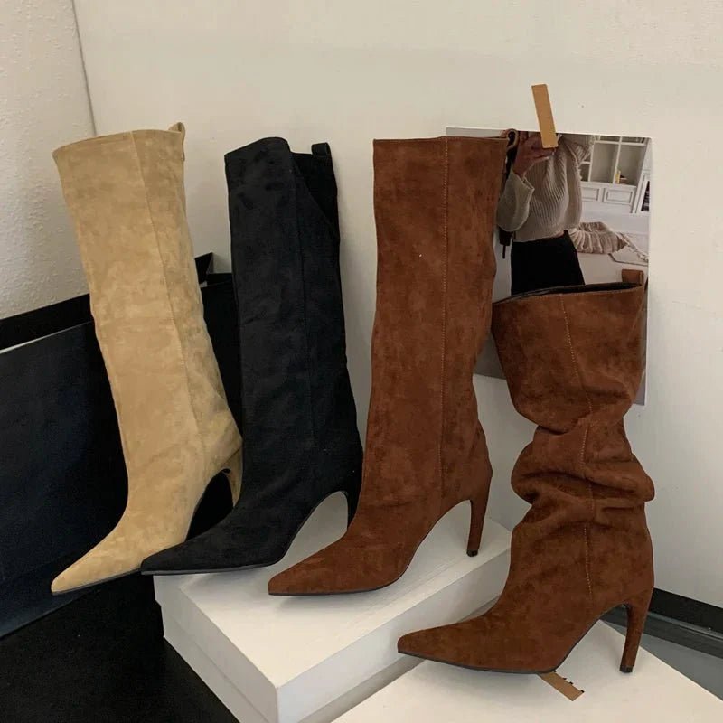ZEYA - Kendra Suede Knee High Boots