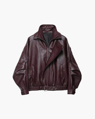 Veste en simili cuir ceinturée Kira