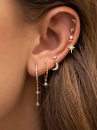 Ensemble de boucles d’oreilles délicates Kira
