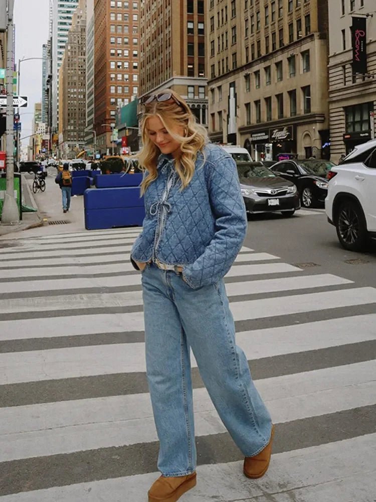 ZEYA - Lana Denim Jacket with Lace Design