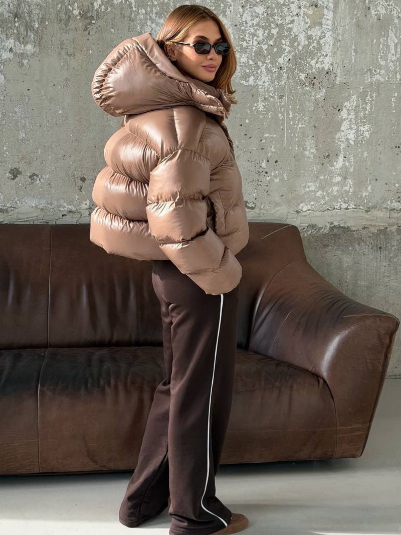 ZEYA - Lara Hooded Glossy Puffer Jacket