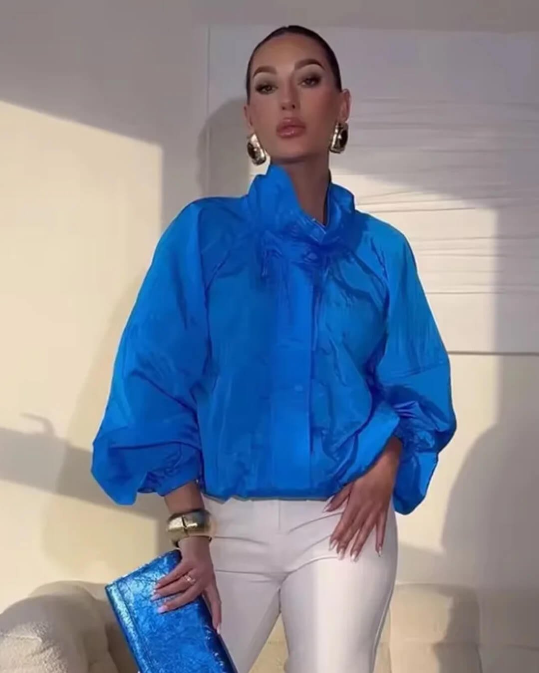ZEYA - Layla Stand Collar Windbreaker Jacket