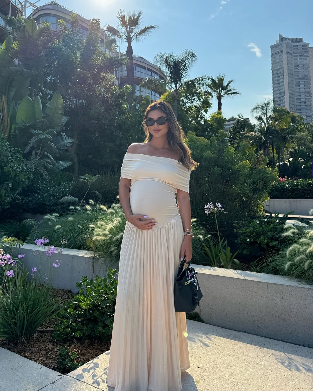 ZEYA - Leda Flowy Off - Shoulder Maternity Dress