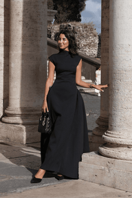 Robe longue à col montant Lia